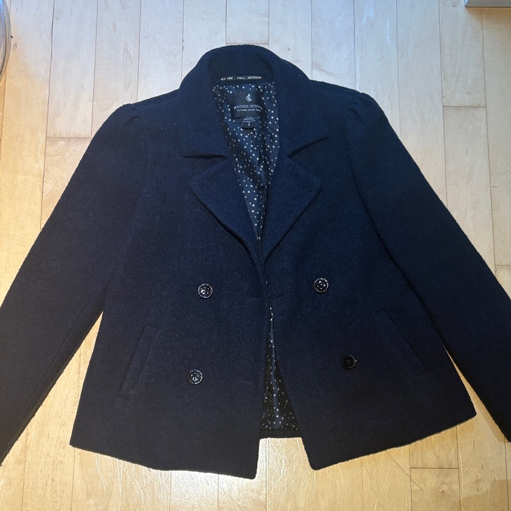 Scotch & Soda Navy Star-Patterned Lining Jacket